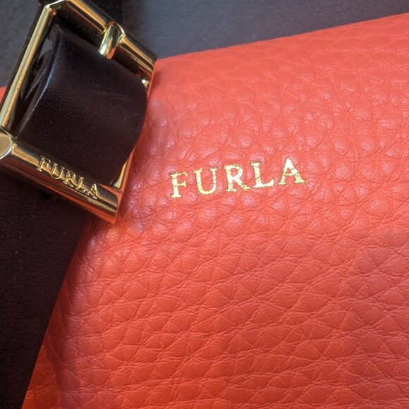 Furla Leather & Suede Hibiscus/Stucco Shoulder Bag - Picture 2 of 11